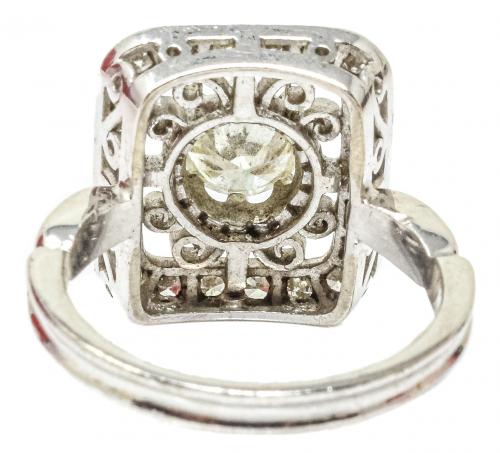 SORTIJA CON DIAMANTES DE PPS. DEL S.XX