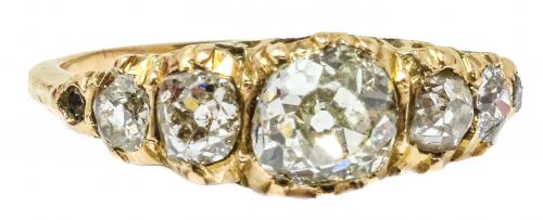 SORTIJA CON DIAMANTES DE FLES. DEL S.XIX