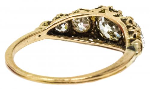 SORTIJA CON DIAMANTES DE FLES. DEL S.XIX