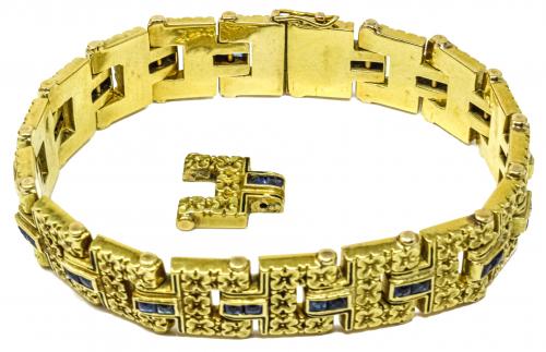 PULSERA FRANCESA CON ZAFIROS DE 1940