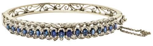 PULSERA ESCLAVA CON ZAFIROS Y BRILLANTES