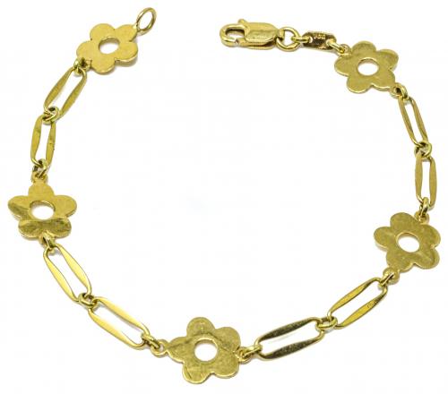 PULSERA CON FLORES AÑOS 90