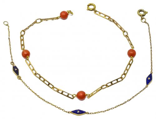 DOS PULSERAS DE MEDIADOS S.XX