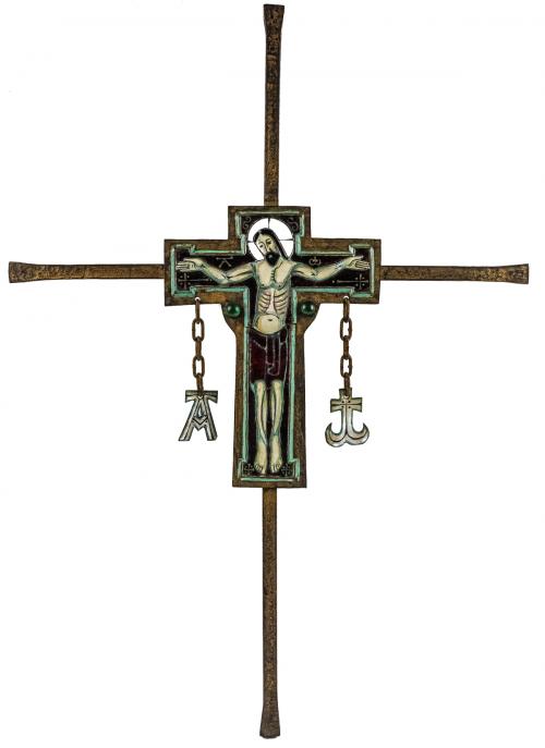 CRISTO ESMALTADO DE LOS AÑOS 70