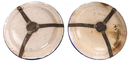 DOS PLATOS EN CERÁMICA DE FINALES DEL S.XIX, PPS DEL S.XX