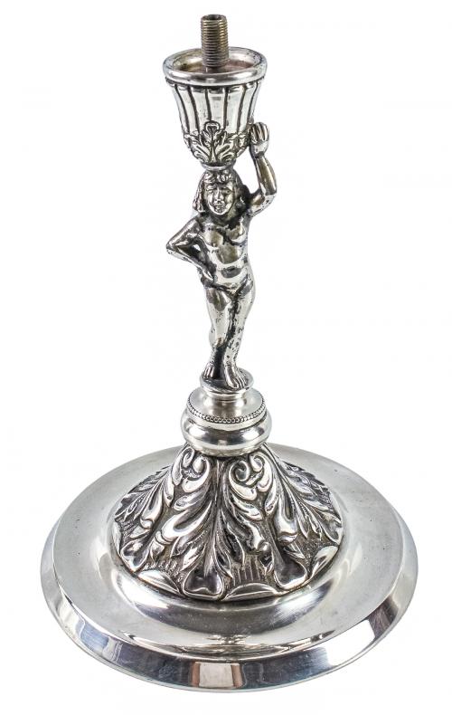 CANDELERO DE PLATA DE MEDIADOAS DE SIGLO XX
