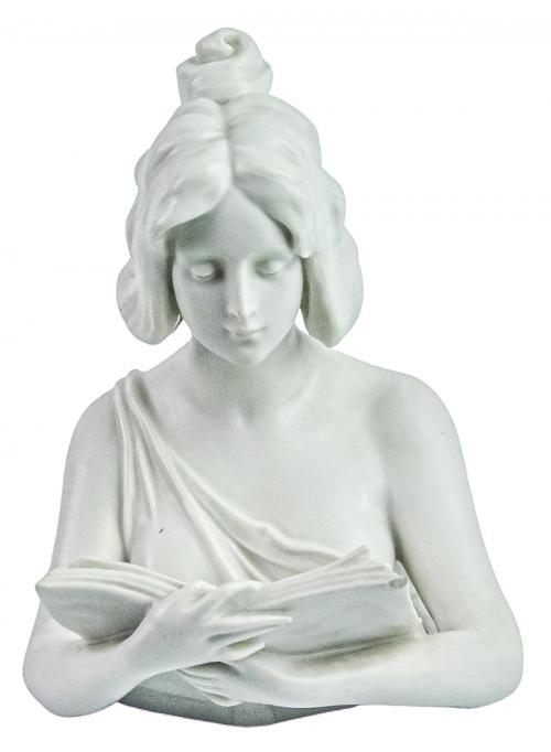 FIGURA EN PORCELANA ESMALTADA EN BLANCO 