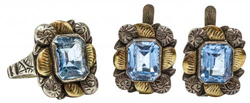 PENDIENTES Y ANILLO AÑOS 30-40