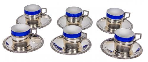 CONJUNTO DE SEIS TAZAS CON PLATO 