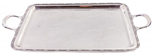 BANDEJA DE PLATA DE MEDIADOS DE SIGLO XX