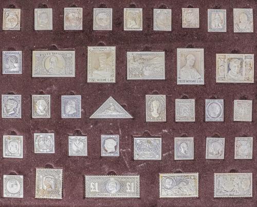 COLECCIÓN DE 36 PIEZAS DE SELLOS DE PLATA