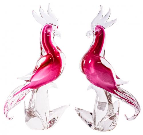 DOS FIGURAS EN CRISTAL DE MURANO DEL ÚLTIMO CUARTO S.XX