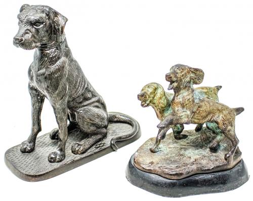 DOS FIGURAS EN BRONCE DE MEDIADOS DEL S.XX