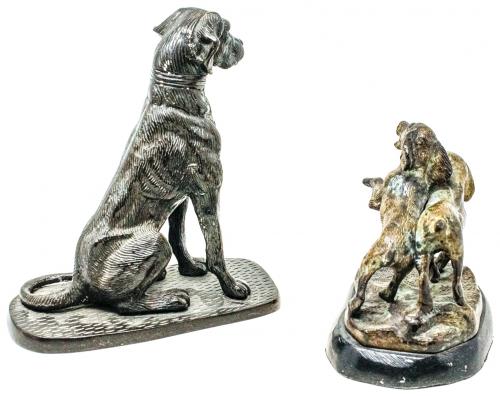 DOS FIGURAS EN BRONCE DE MEDIADOS DEL S.XX