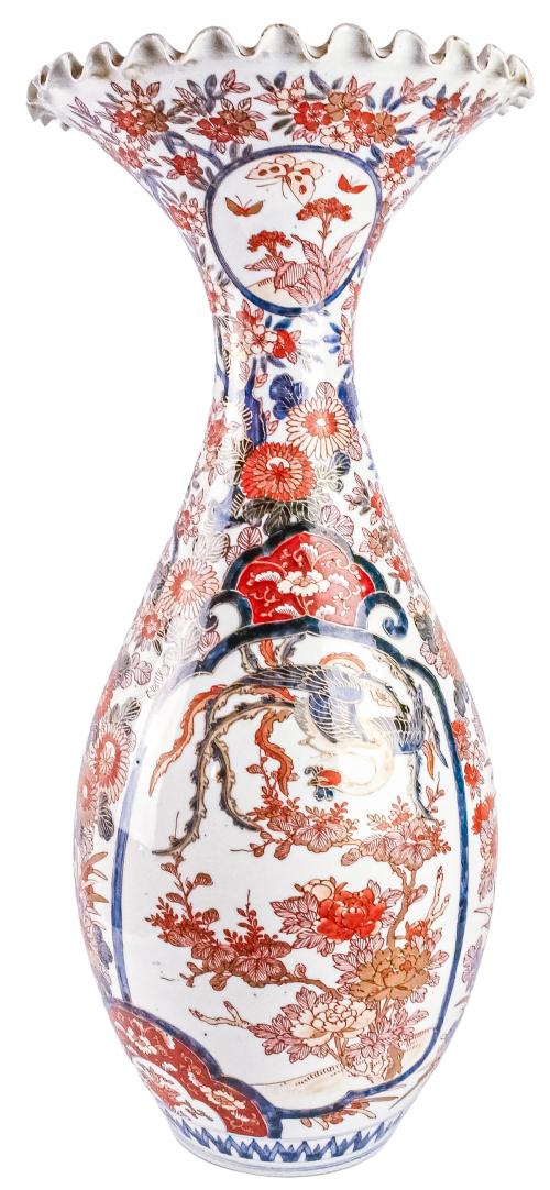 JARRÓN JAPONÉS EN PORCELANA IMARI DEL PRIMER CUARTO S.XX