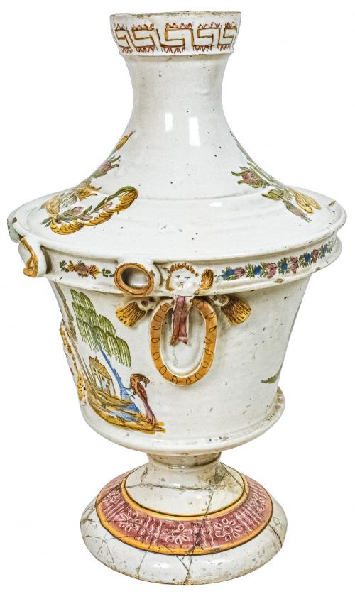 AGUAMANIL EN CERÁMICA DE RIBESALBES DEL S.XIX