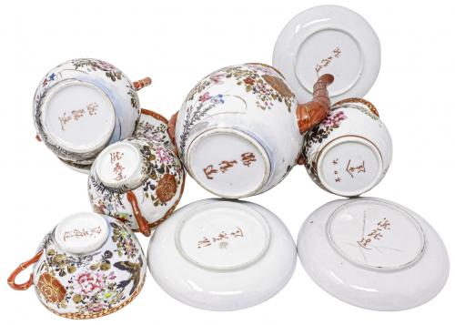 JUEGO DE TÉ ORIENTAL DEL PRIMER TERCIO DE SIGLO XX