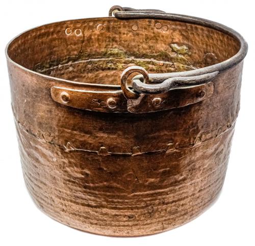 CALDERO DE COBRE DE PRINCÍPIOS DE SIGLO XX