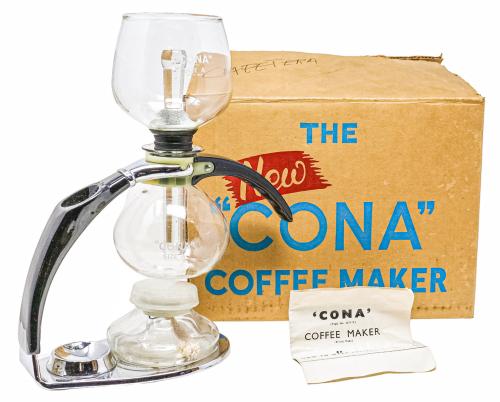 CAFETERA DE DISEÑO "CONA" DE MEDIADOS DEL S.XX