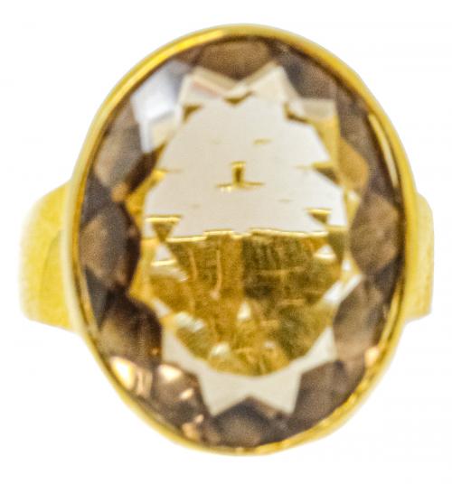 ANILLO CON CUARZO FUMÉ