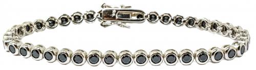 PULSERA RIVIERE CON CIRCONITAS NEGRAS