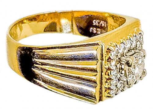 SORTIJA SELLO CON BRILLANTES