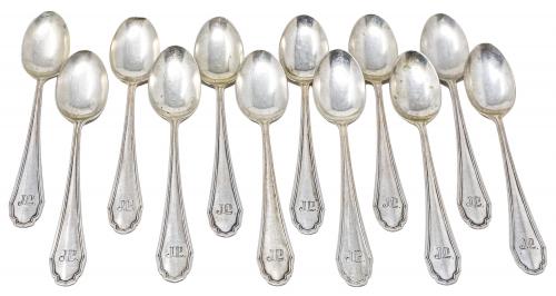 12 CUCHARITAS DE PLATA DEL PRIMER TERCIO DEL S.XX