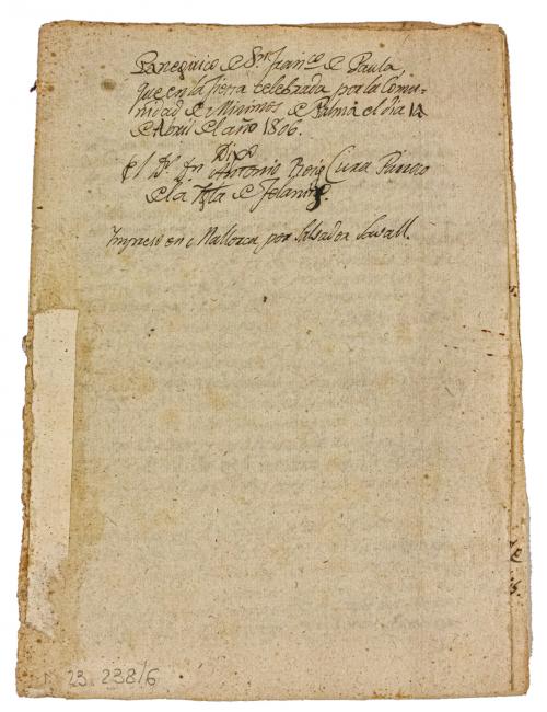 DOCUMENTO PANEGIRICO DE 1806