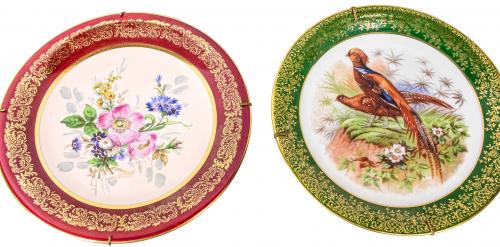 CUATRO PLATOS EN PORCELANA DE LIMOGES