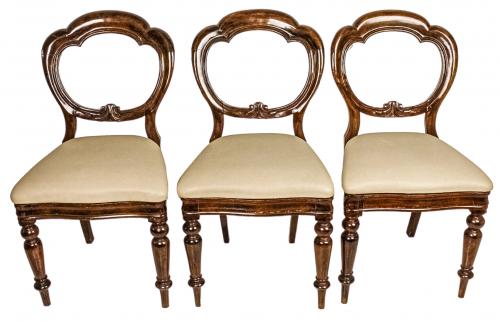 CONJUNTO DE SILLAS VICTORIANAS DEL SEGUNDO TERCIO DEL S.XIX