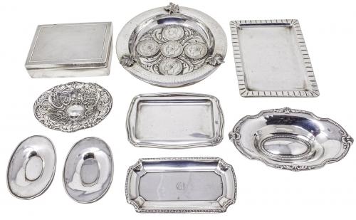CONJUNTO DE PIEZAS EN PLATA 