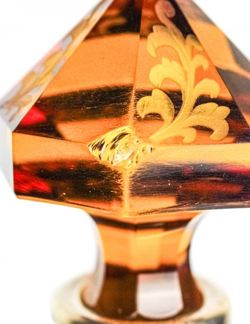 PAREJA DE BOTELLAS LICORERAS ART DECÓ DE LOS AÑOS 30