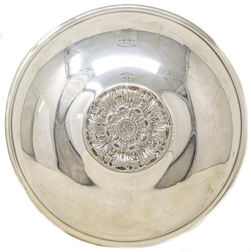 CENTRO DE MESA DE PLATA DE LOS AÑOS 70