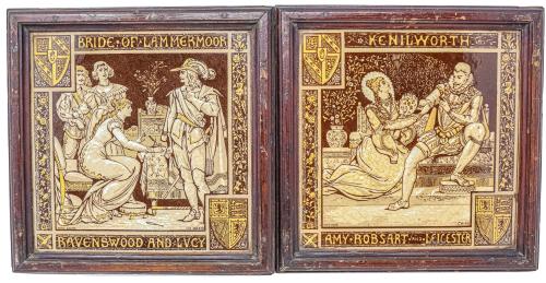 DOS AZULEJOS INGLESES DE MEDIADOS DEL S.XX
