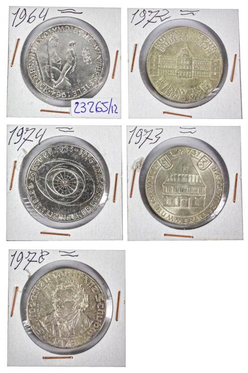 CINCO MONEDAS DE PLATA