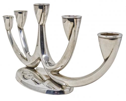 CANDELABRO DE PLATA DE LOS AÑOS 70