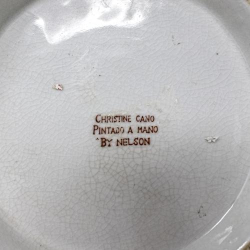 PAREJA DE FUENTES EN PORCELANA DEL ÚLTIMO CUARTO DEL S.XX