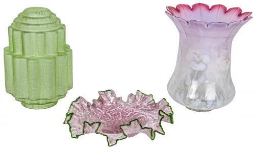 TRES TULIPAS EN CRISTAL DE PRINCIPIOS DEL S.XX