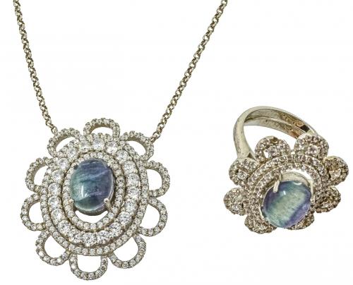 COLGANTE Y ANILLO DE PLATA