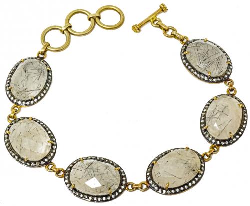 PULSERA CON CUARZOS RUTILADOS