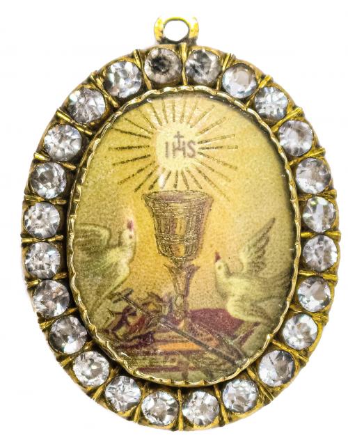 MEDALLA RELICARIO DE MEDIADOS S.XX