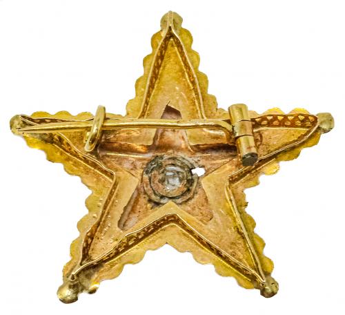BROCHE ESTRELLA CON DIAMANTES DEL S.XIX