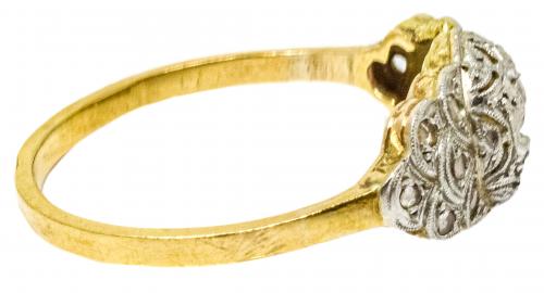 SORTIJA CON DIAMANTES DE PPS. DEL S.XX