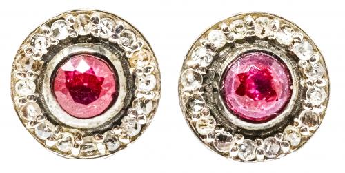 PENDIENTES CON RUBÍES Y BRILLANTES