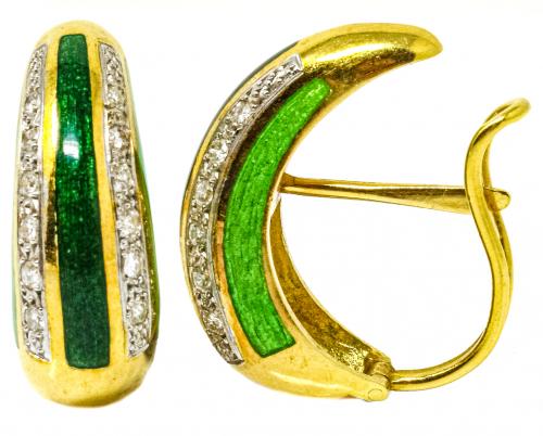 PENDIENTES CON ESMALTES Y BRILLANTES