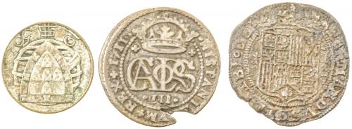 TRES MONEDAS DE PLATA 
