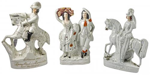 TRES FIGURAS STAFFORD DE LA PRIMRA MITAD DEL S.XX