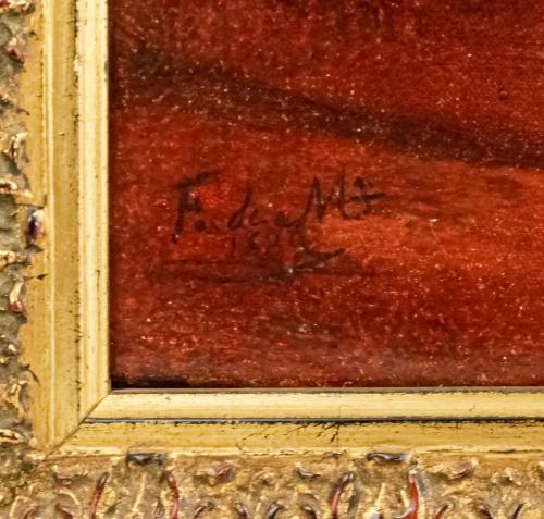 FIRMADO CON INICIALES F. DE M.