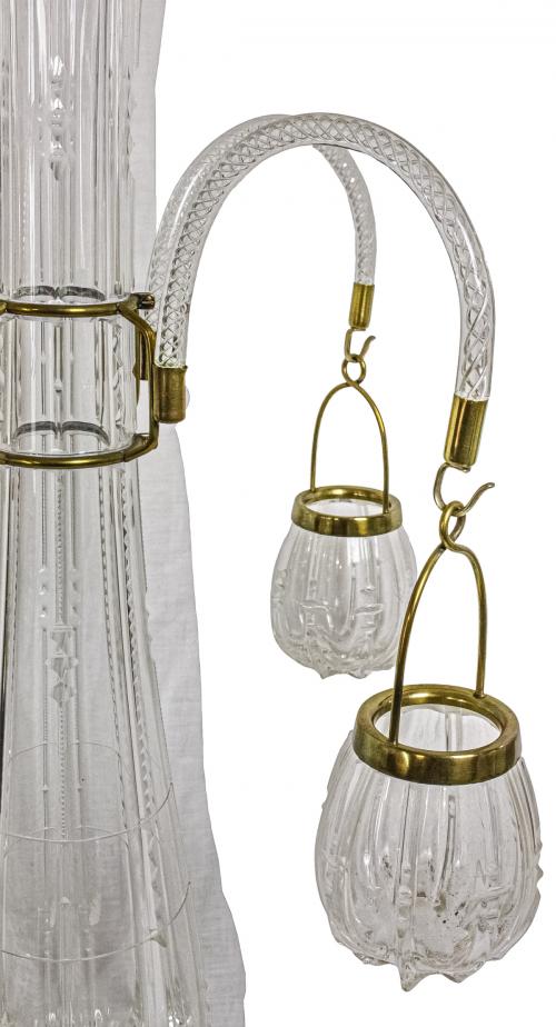 ORIGINAL JARRÓN FLORERO EN CRISTAL DE PRINCIPIOS DEL S.XX