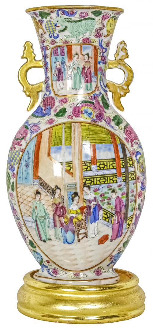 JARRÓN DE PORCELANA CHINA DEL PRIMER TERCIO DE SIGLO XX